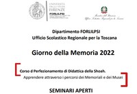 Seminari per il Giorno della Memoria del Corso di Perfezionamento di Didattica della Shoah dell'Università di Firenze